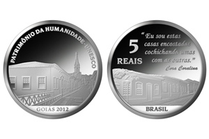 Moeda em homenagem à cidade de Goiás Moeda em homenagem à cidade de Goiás